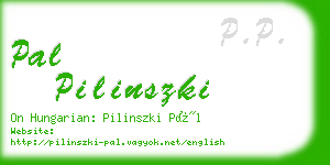 pal pilinszki business card